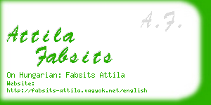 attila fabsits business card